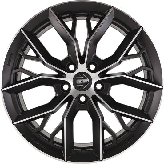 Momo Massimo matt black diamond cut Alufelge 8x18 Zoll ET30 LK 5x110 ML65.1 – Bild 2