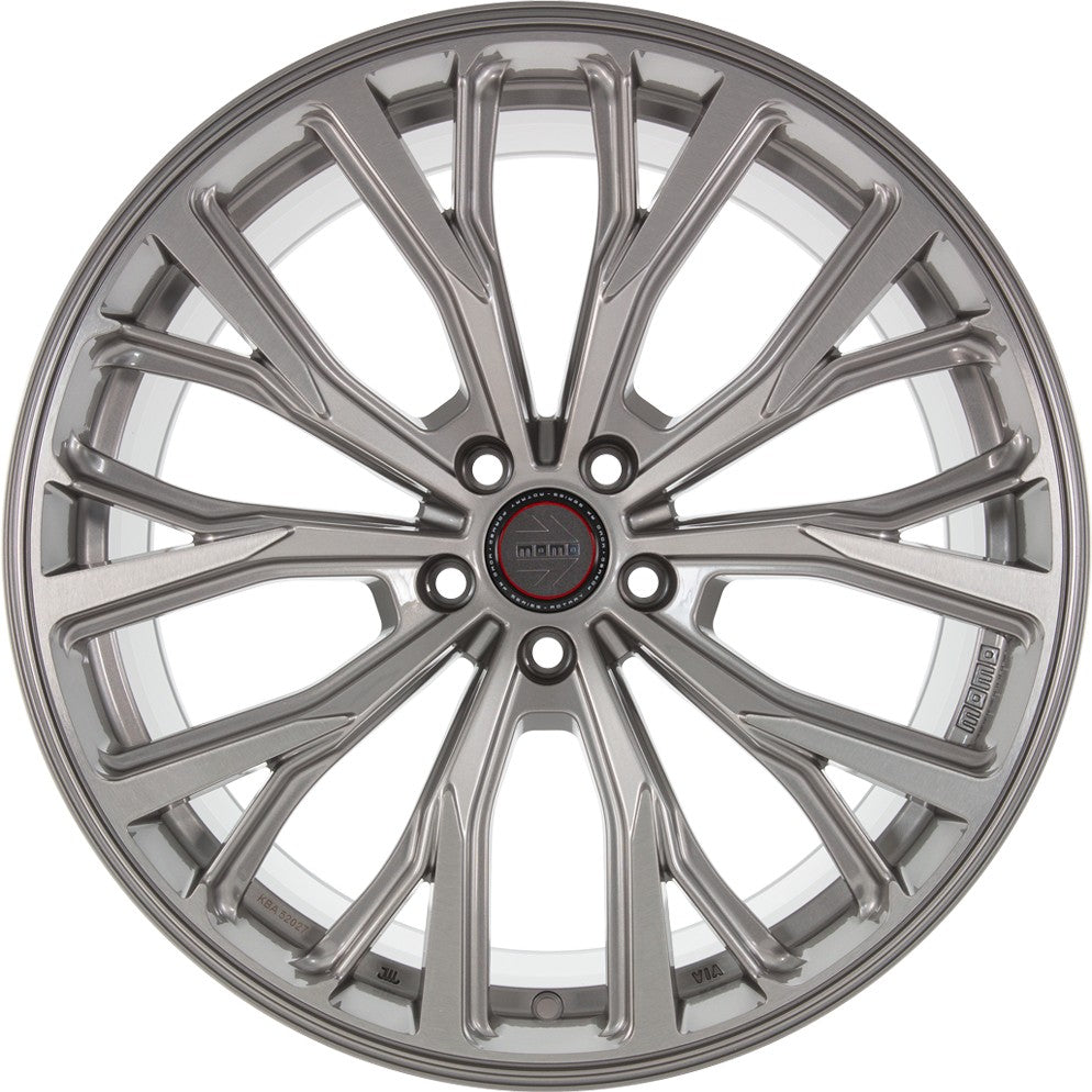 Momo RF02 titan-silver brushed Alufelge 10x20 Zoll ET40 LK 5x112 ML66.6 – Bild 2
