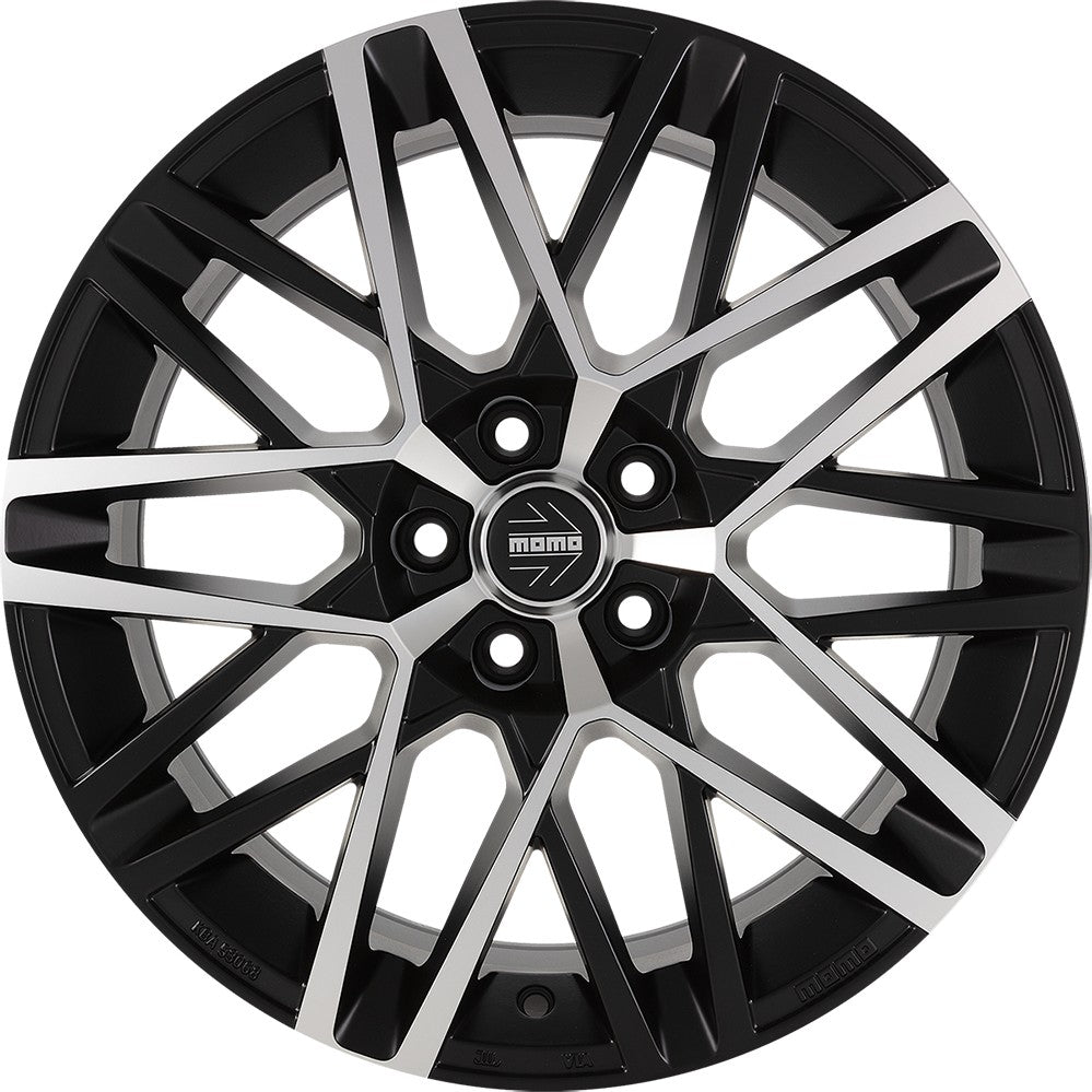 Momo Avenger black matt polish Alufelge 8x18 Zoll ET30 LK 5x112 ML72.3 – Bild 2