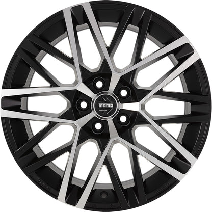 Momo Avenger black matt polish Alufelge 8x18 Zoll ET30 LK 5x112 ML72.3 – Bild 2
