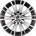 MSW 20 Matt Black Full Polished Alufelge 8x18 Zoll ET38 LK 5x108 ML73.1