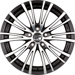 MSW 20 Matt Black Full Polished Alufelge 8x18 Zoll ET38 LK 5x108 ML73.1