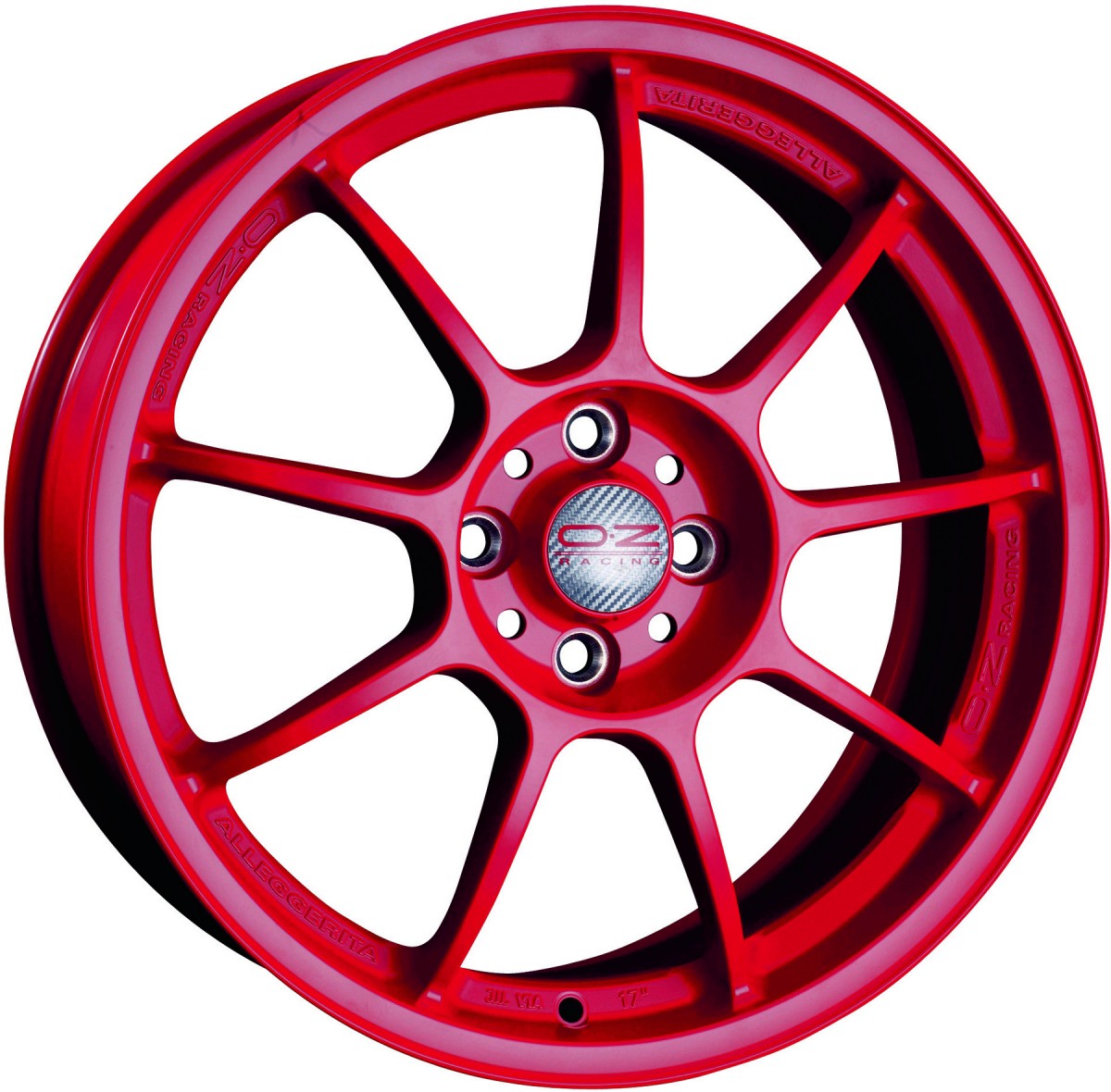 OZ Alleggerita HLT matt rot Alufelge 7.5x18 Zoll ET48 LK 5x100 ML68