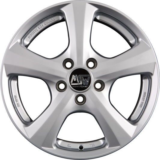 MSW 19 Full Silver Alufelge 8x17 Zoll ET26 LK 5x112 ML66.6
