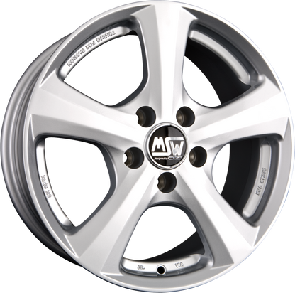 MSW 19 Full Silver Alufelge 8x17 Zoll ET26 LK 5x112 ML66.6 – Bild 2