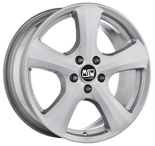 MSW 19 full silver Alufelge 7x16 Zoll ET41 LK 5x120 ML67.1