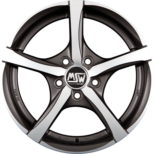 MSW 23 Gun Metal Poliert Alufelge 7.5x17 Zoll ET35 LK 5x100 ML63.3