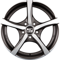 MSW 23 Gun Metal Poliert Alufelge 7.5x17 Zoll ET35 LK 5x100 ML63.3