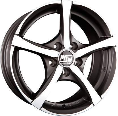 MSW 23 Gun Metal Poliert Alufelge 7.5x17 Zoll ET48 LK 5x112 ML73.1 – Bild 2