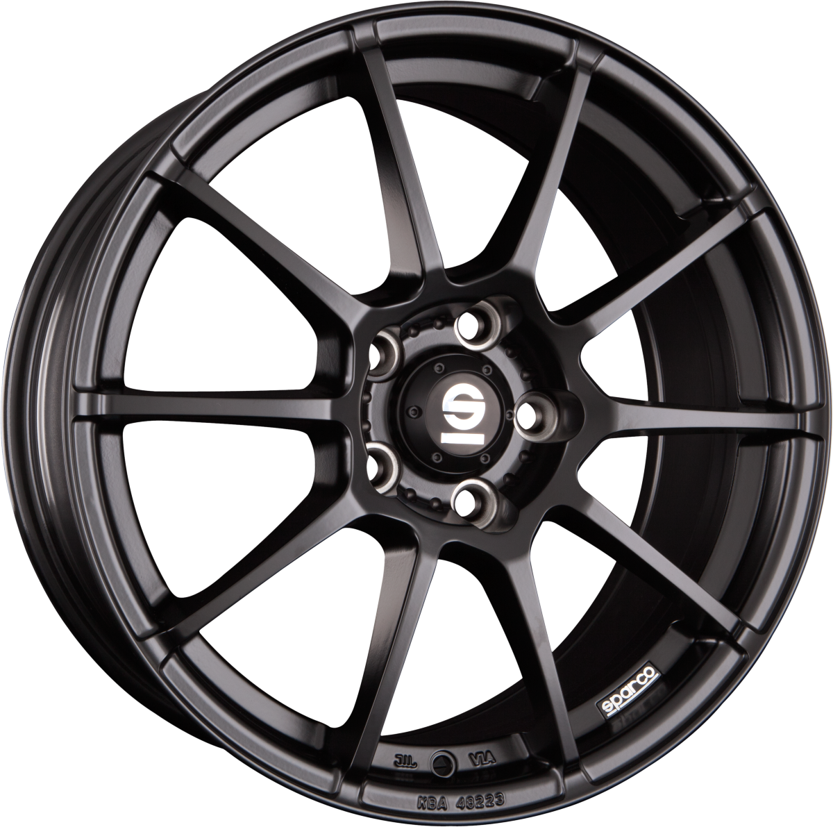 Sparco Assetto Gara matt black Alufelge 7x17 Zoll ET45 LK 5x114.3 ML73.1 – Bild 4