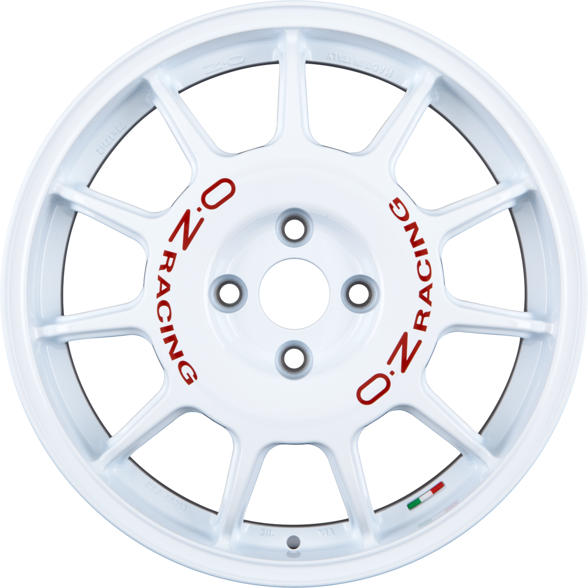 OZ Leggenda Race White + Red Lettering Alufelge 7x17 Zoll ET42 LK 4x100 ML68