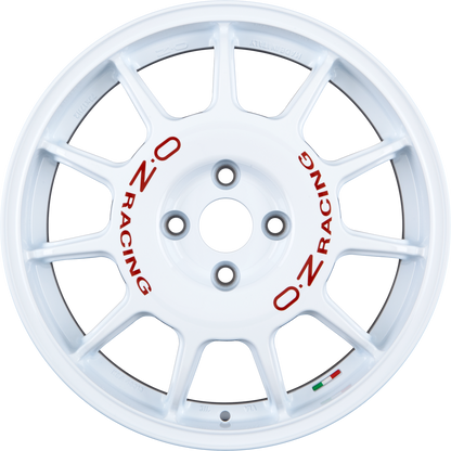 OZ Leggenda Race White + Red Lettering Alufelge 7x17 Zoll ET42 LK 4x100 ML68