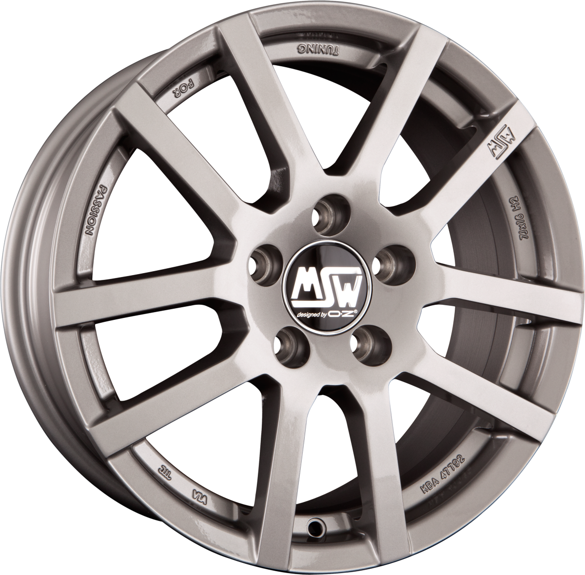 MSW 22 Grey Silver Alufelge 5.5x14 Zoll ET35 LK 4x100 ML63.3 – Bild 2