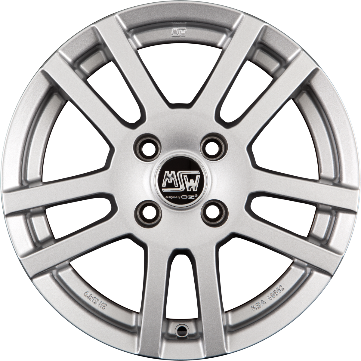 MSW 22 Full Silver Alufelge 6x15 Zoll ET38 LK 5x100 ML57.1