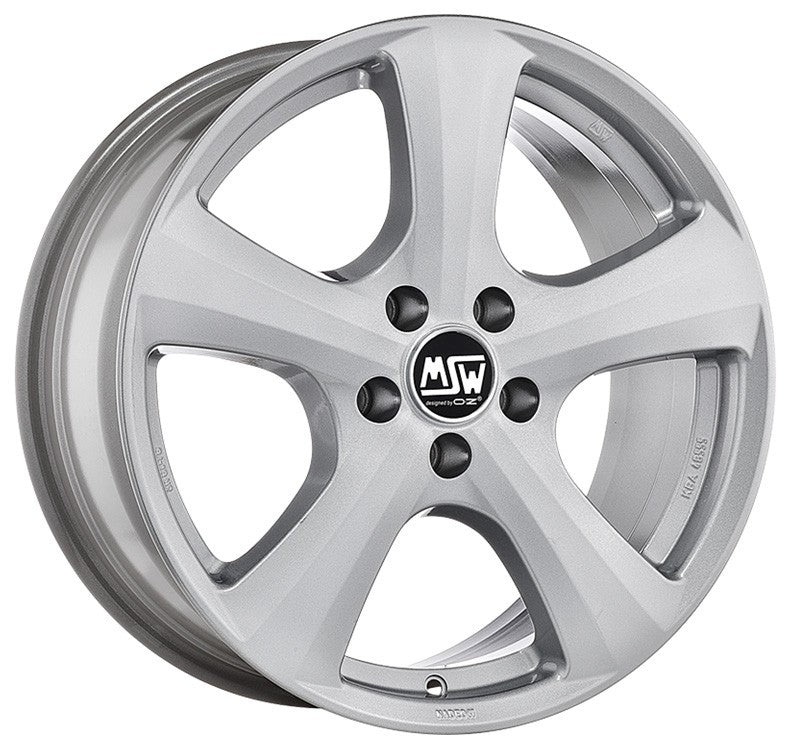 MSW 19 full silver Alufelge 8x18 Zoll ET45 LK 5x120 ML72.56
