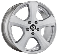 MSW 19 full silver Alufelge 8x18 Zoll ET45 LK 5x120 ML72.56
