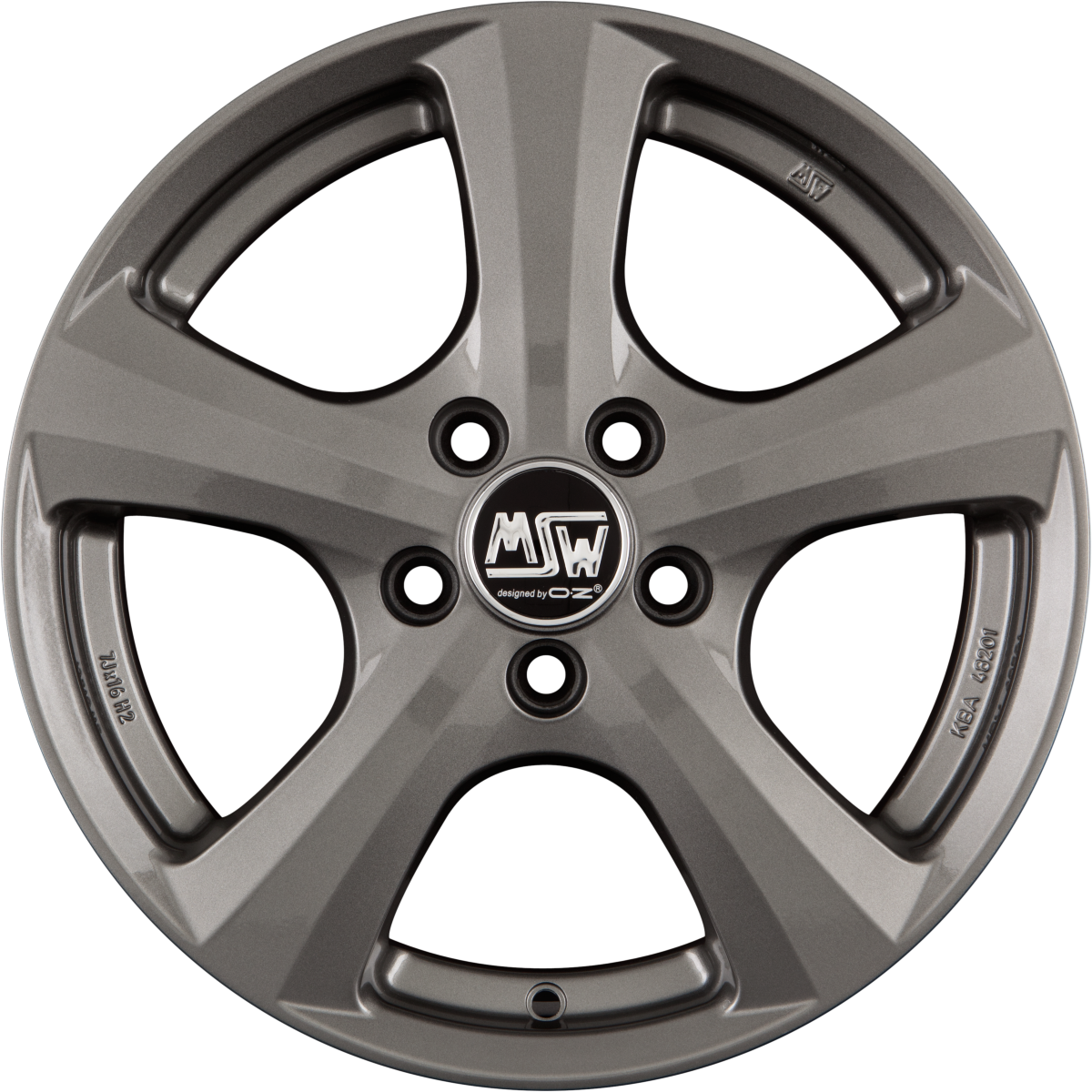 MSW 19 Grey Silver Alufelge 7x16 Zoll ET42 LK 5x112 ML57.1