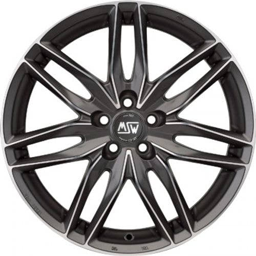 MSW 24 Matt Gun Metal Full Polished Alufelge 7.5x16 Zoll ET48 LK 5x112 ML73.1 – Bild 2