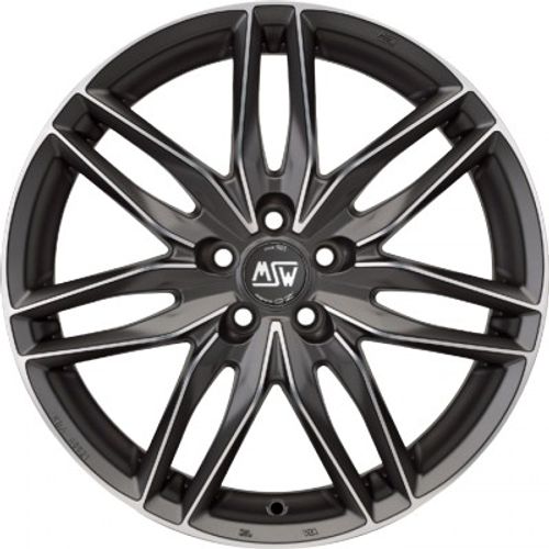 MSW 24 Matt Gun Metal Full Polished Alufelge 7.5x16 Zoll ET48 LK 5x112 ML73.1 – Bild 2