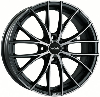 OZ Italia 150 matt dark graphite polished Alufelge 8x17 Zoll ET29 LK 5x120 ML79 – Bild 2