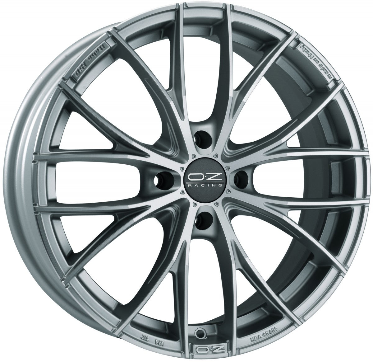 OZ Italia 150 matt race silver polished Alufelge 8x17 Zoll ET29 LK 5x120 ML79 – Bild 2