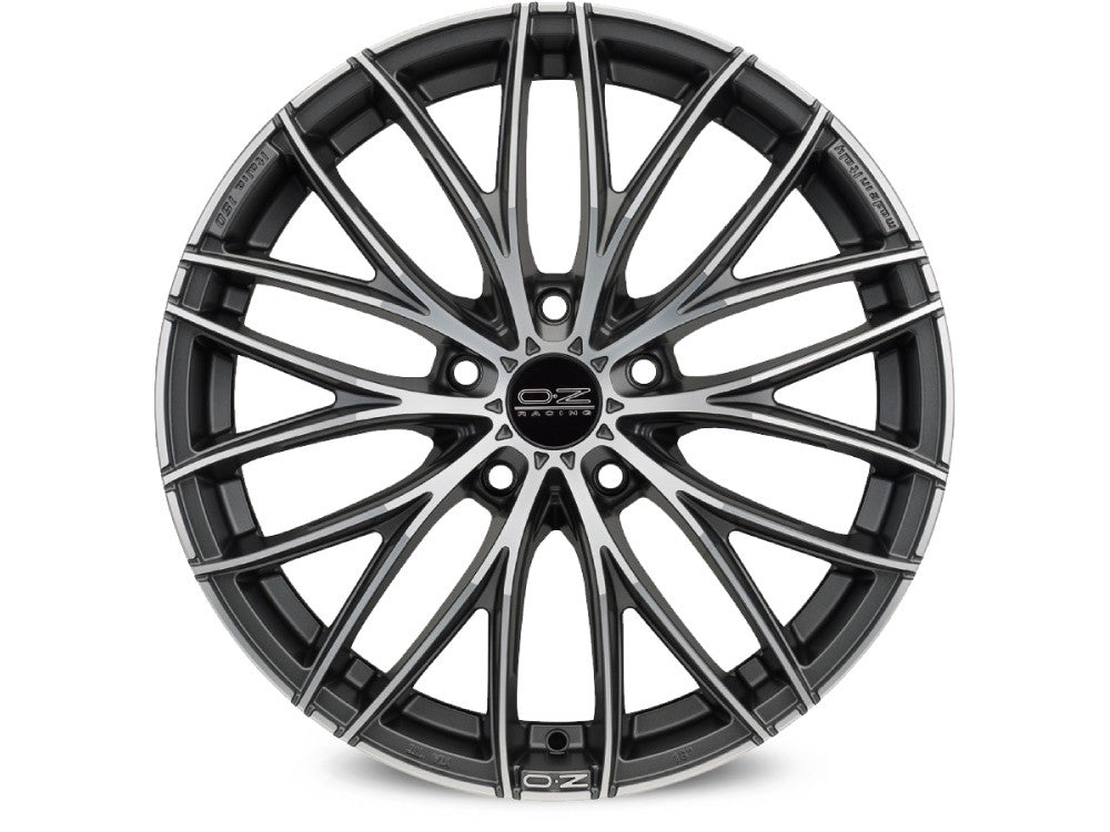 OZ Italia 150 matt dark graphite polished Alufelge 8x19 Zoll ET45 LK 5x120 ML79 – Bild 4