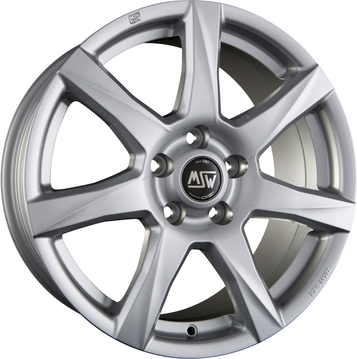MSW 77 Full Silver Alufelge 7.5x17 Zoll ET43 LK 5x120 ML72.5 – Bild 2