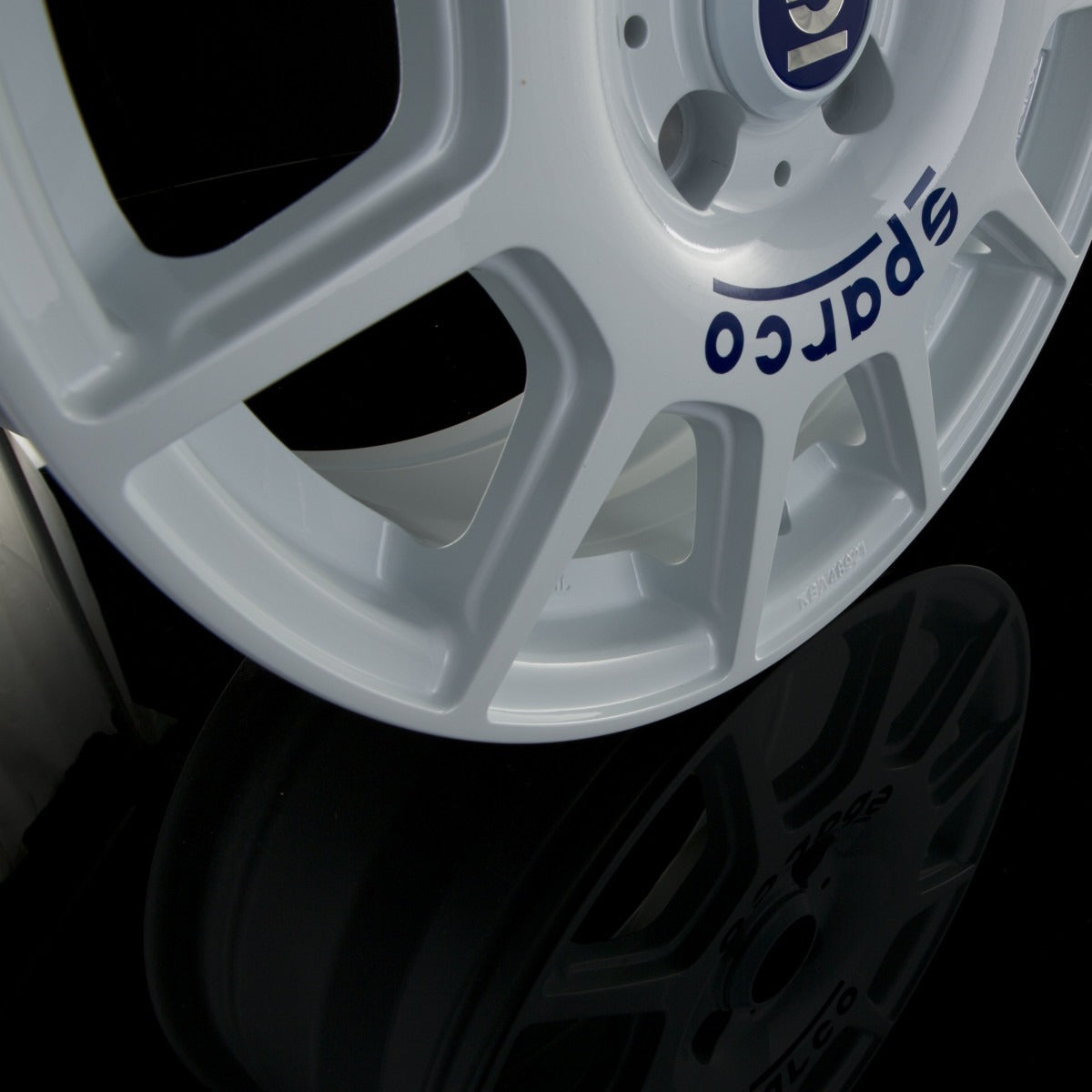 Sparco Terra White + Blue Lettering Alufelge 7x16 Zoll ET25 LK 4x108 ML65.1 – Bild 4