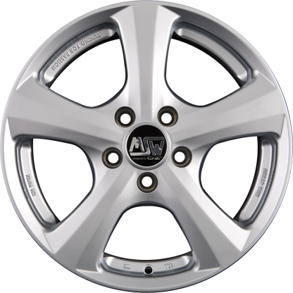 MSW 19 Full Silver Alufelge 7.5x16 Zoll ET45 LK 5x112 ML66.6