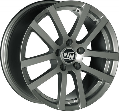 MSW 22 Grey Silver Alufelge 5.5x14 Zoll ET45 LK 4x100 ML63.3