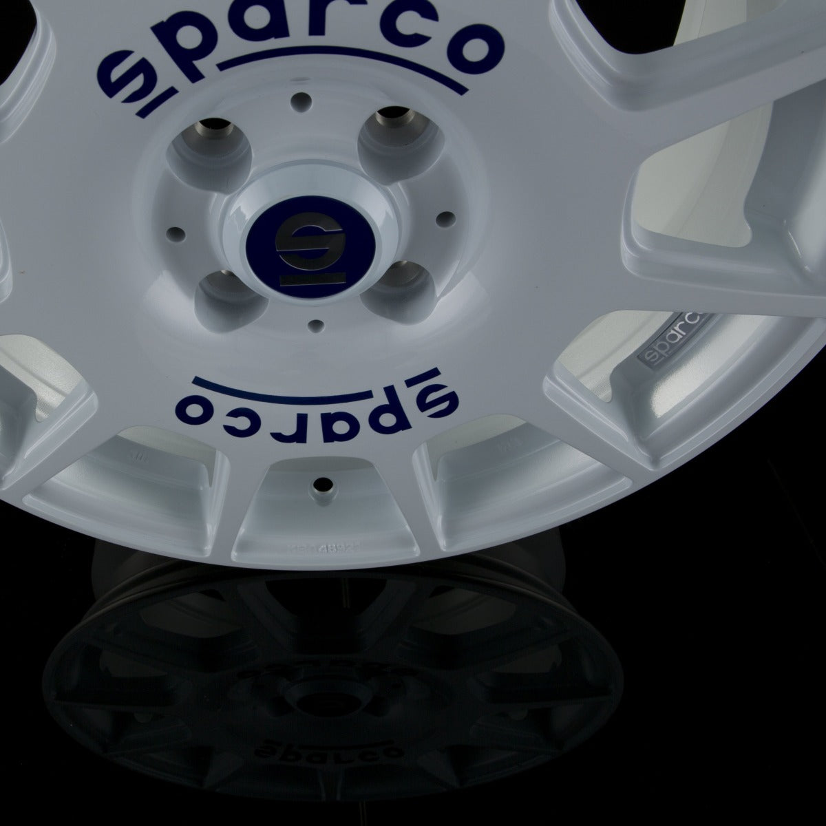 Sparco Terra White + Blue Lettering Alufelge 7.5x17 Zoll ET35 LK 5x100 ML63.3 – Bild 3