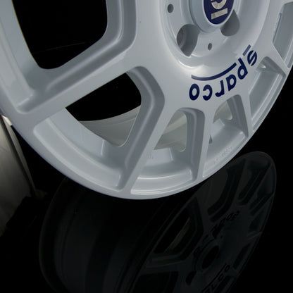 Sparco Terra White + Blue Lettering Alufelge 7.5x17 Zoll ET35 LK 5x100 ML63.3 – Bild 4
