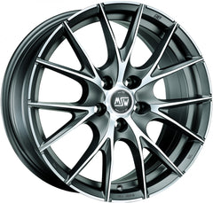 MSW 25 matt titanium polished Alufelge 8x17 Zoll ET29 LK 5x120 ML72.56