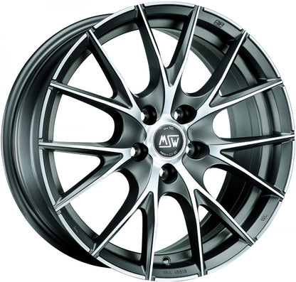 MSW 25 matt titanium polished Alufelge 8x17 Zoll ET29 LK 5x120 ML72.56