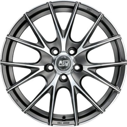MSW 25 matt titanium polished Alufelge 8x17 Zoll ET29 LK 5x120 ML72.56 – Bild 2