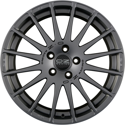 OZ Superturismo GT Grigio Corsa + Black Lettering Alufelge 6.5x15 Zoll ET43 LK 4x100 ML68