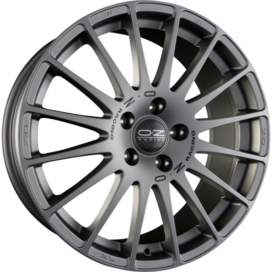 OZ Superturismo GT Grigio Corsa + Black Lettering Alufelge 6.5x15 Zoll ET43 LK 4x100 ML68 – Bild 2