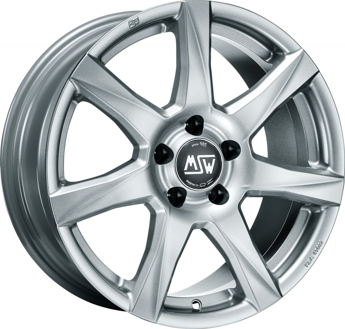 MSW 77 full silver Alufelge 5x14 Zoll ET45 LK 4x100 ML63.3