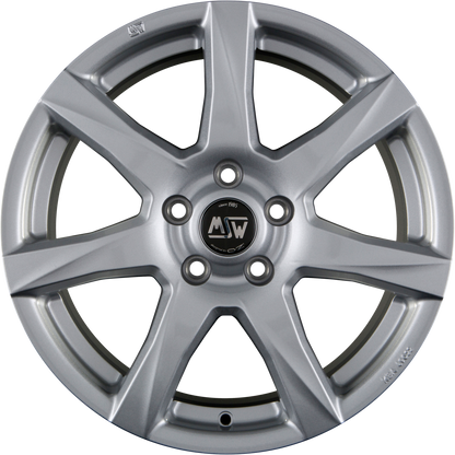 MSW 77 Full Silver Alufelge 6x15 Zoll ET45 LK 5x114.3 ML73.1
