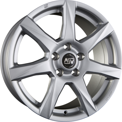 MSW 77 Full Silver Alufelge 6x15 Zoll ET45 LK 5x114.3 ML73.1 – Bild 2