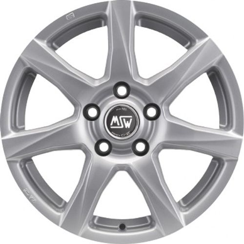 MSW 77 full silver Alufelge 7x16 Zoll ET48 LK 5x112 ML57.06 – Bild 2