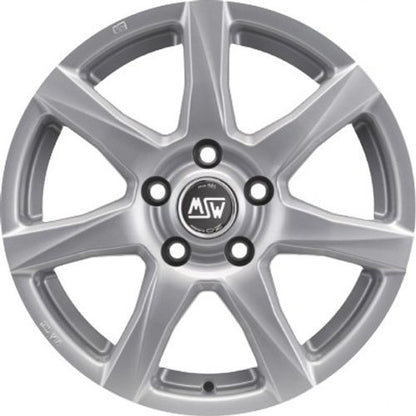 MSW 77 full silver Alufelge 7x16 Zoll ET48 LK 5x112 ML57.06 – Bild 2