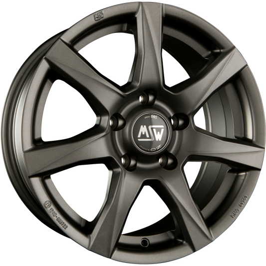 MSW 77 Matt Dark Grey Alufelge 7x16 Zoll ET48 LK 5x108 ML73.1 – Bild 2