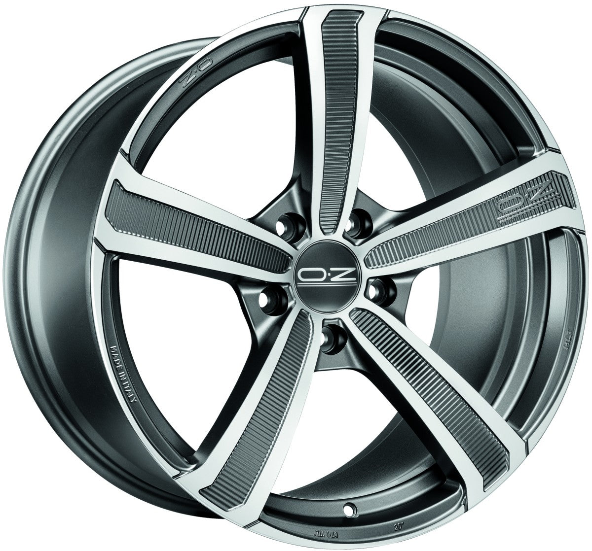 OZ Montecarlo HLT matt dark graphite polished Alufelge
