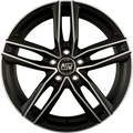 MSW 26 Matt Dark Titanium Full Polish Alufelge 7.5x17 Zoll ET45 LK 5x112 ML57.1