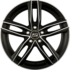MSW 26 Matt Dark Titanium Full Polish Alufelge 7.5x17 Zoll ET45 LK 5x112 ML57.1