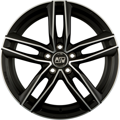 MSW 26 Matt Dark Titanium Full Polish Alufelge 7.5x17 Zoll ET45 LK 5x112 ML57.1