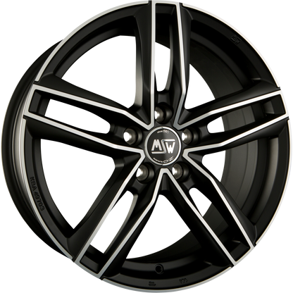 MSW 26 Matt Dark Titanium Full Polish Alufelge 7.5x17 Zoll ET45 LK 5x112 ML57.1 – Bild 2