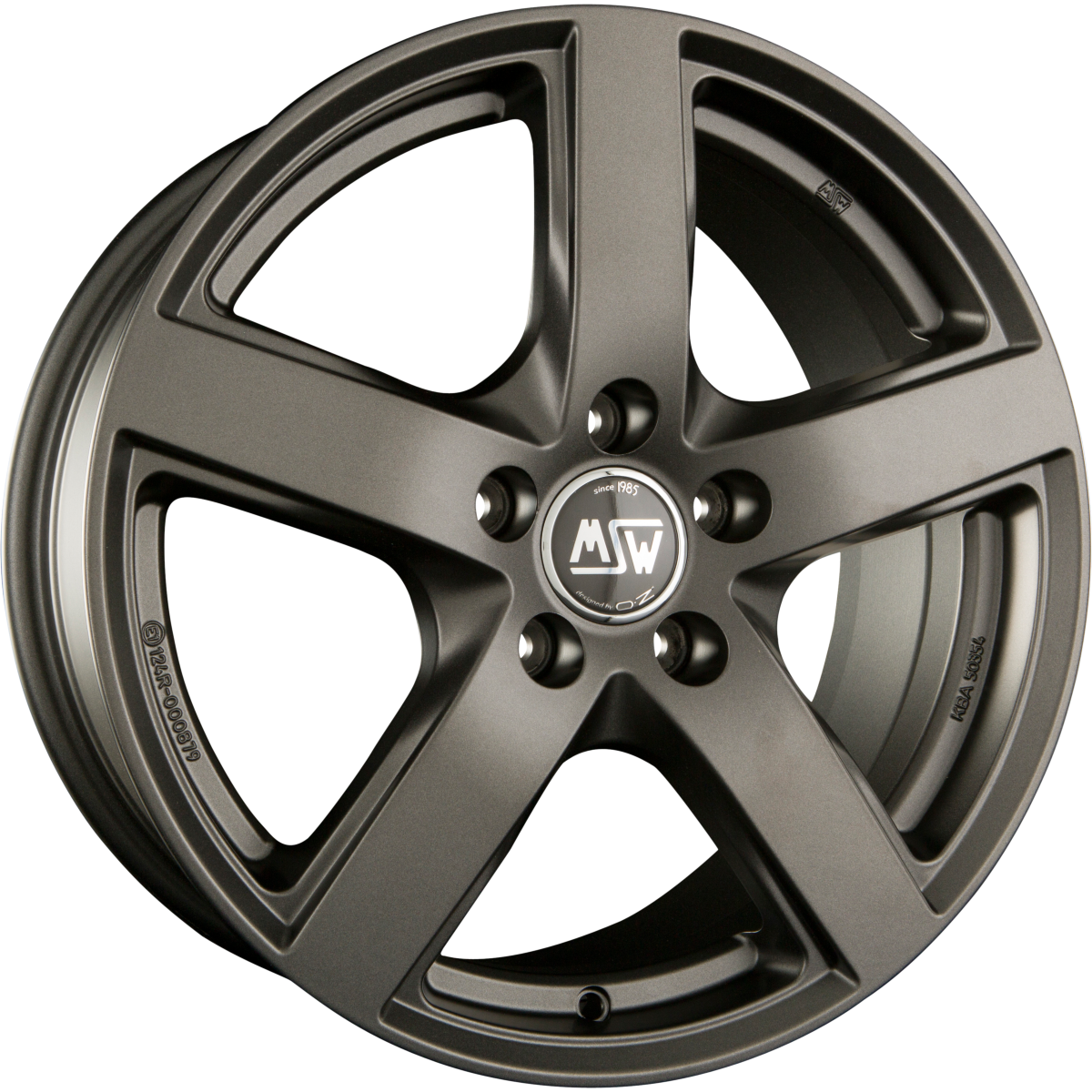 MSW 55 Matt Dark Grey Alufelge 6.5x16 Zoll ET50 LK 5x112 ML57.1 – Bild 2