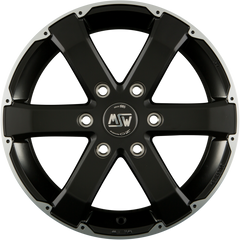 MSW 46 Matt Black Full Polished Alufelge 7.5x17 Zoll ET50 LK 6x139.7 ML93.1